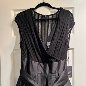 Beautiful, pleated black dress
